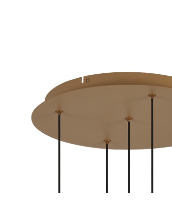 ANDRÓMEDA * Colgante 5xLED 5W 3000K W/T Cristal
